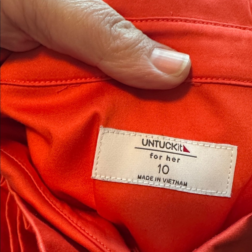 UNTUCKit Sleeveless Red Button-Up Dress - Picture 2 of 2